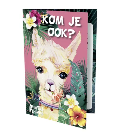 Uitnodiging Alpaca 9x14cm – afbeelding 1