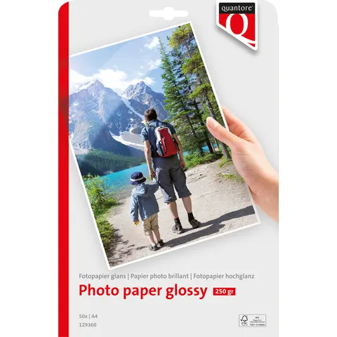 Fotopapier Quantore A4 glans 50 vel 250gr – afbeelding 1