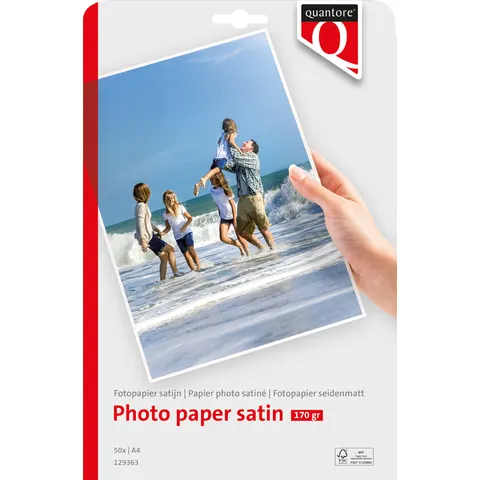 Fotopapier Quantore A4 satijn mat 50vel 170gr – afbeelding 1