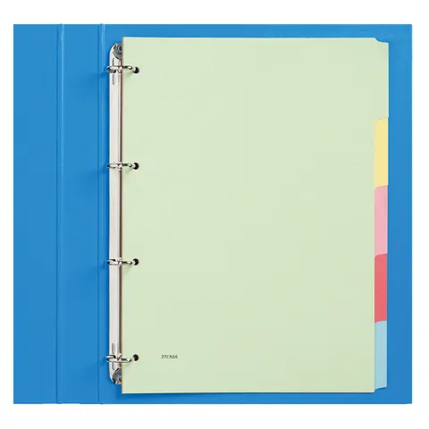 Tabbladen Qbasic 4-gaats karton 5-delig assorti karton – afbeelding 1