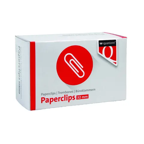Paperclip Quantore R2 32mm kort 100 stuks – afbeelding 1