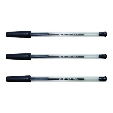Balpen Quantore Stick zwart medium – afbeelding 1