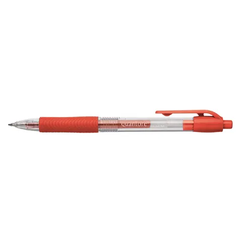 Gelschrijver Quantore Grip Drukknop 0.5MM Rood – afbeelding 1