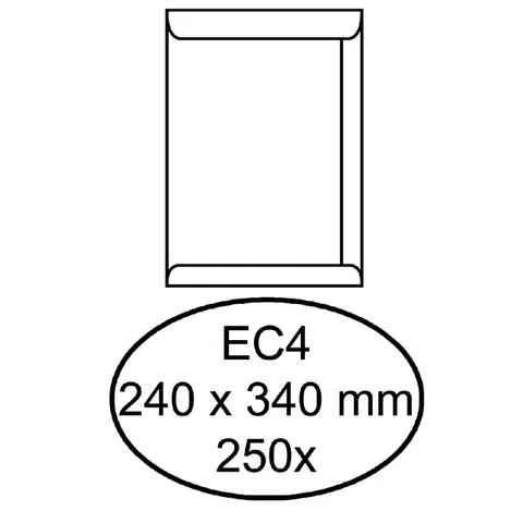 Envelop Quantore akte EC4 240x340mm wit 250 stuks – afbeelding 1