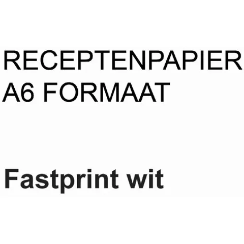 Receptpapier Fastprint A6 80gr wit 2000 vel – afbeelding 1