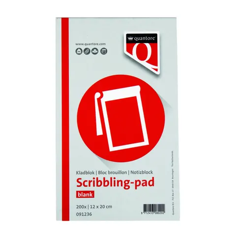 Kladblok Quantore 12x20cm 200vel – afbeelding 1