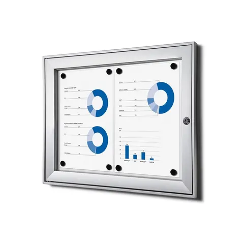 Vitrinebord Quantore luxe 2x A4 zilver – afbeelding 1