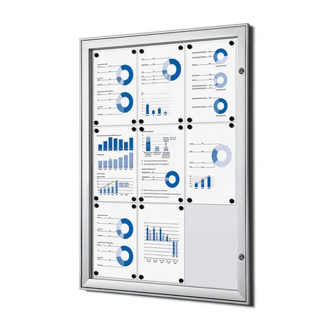 Vitrinebord Quantore luxe 9x A4 zilver – afbeelding 1