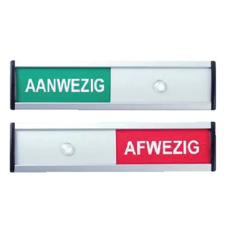Infobord aanwezig/afwezig 125x30mm – afbeelding 1
