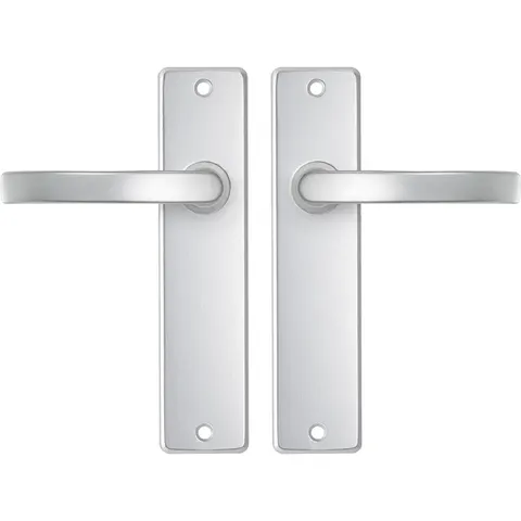 AXA binnendeurbeslag (basic) Edge kruk blok Aluminium (Set) – afbeelding 1