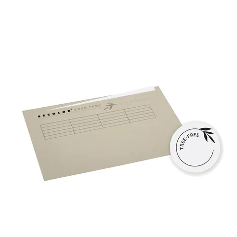 Vouwmap Djois Tree-Free folio ongelijk 226gr beige – afbeelding 1