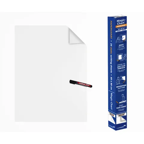 Magic-Chart Legamaster Paperchart folie 60x80cm wit 25 vel – afbeelding 1
