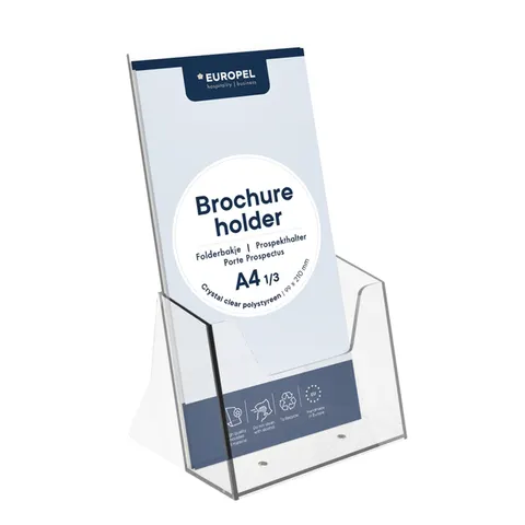 Folderhouder Europel 1/3 A4 transparant – afbeelding 1