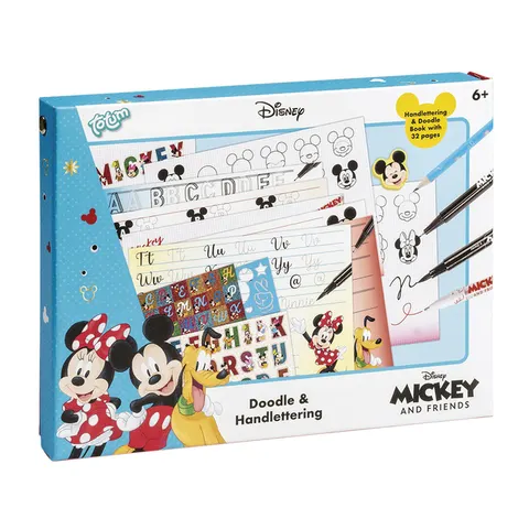 Totum Disney Mickey Minnie - educatief speelgoed meisjes en jongens - ABC schrijven tekenen hand lettering 10 delige set – afbeelding 1