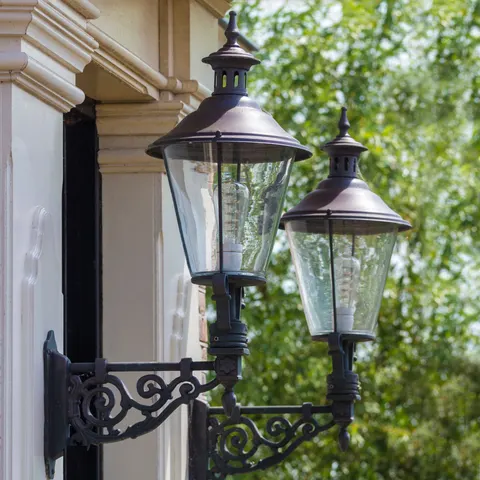 KS Verlichting Buitenlamp Scheveningen L Brons – afbeelding 1