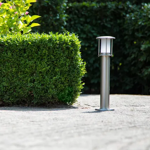 KS Verlichting Resident 2 Sokkellamp Nikkel – afbeelding 1