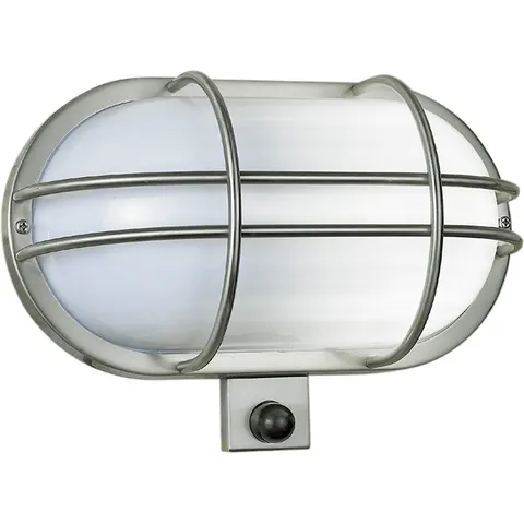 KS Verlichting Sonn Muurlamp Bewegingssensor Zilver – afbeelding 1