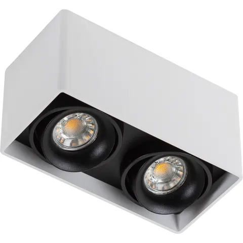 KS Verlichting Bjorn 2 Opbouwspot Wit – afbeelding 1