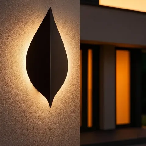 KS Verlichting Leaf Muurlamp Zwart – afbeelding 1