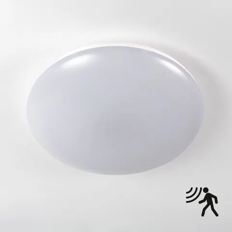 KS Verlichting Milan Plafondlamp Wit Met Bewegingssensor – afbeelding 1