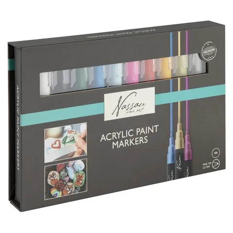 Acrylmarker Nassau set à 10 kleuren – afbeelding 1