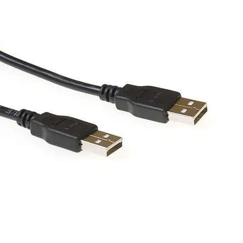 Kabel ACT USB 2.0 M-M zwart 2 meter – afbeelding 1