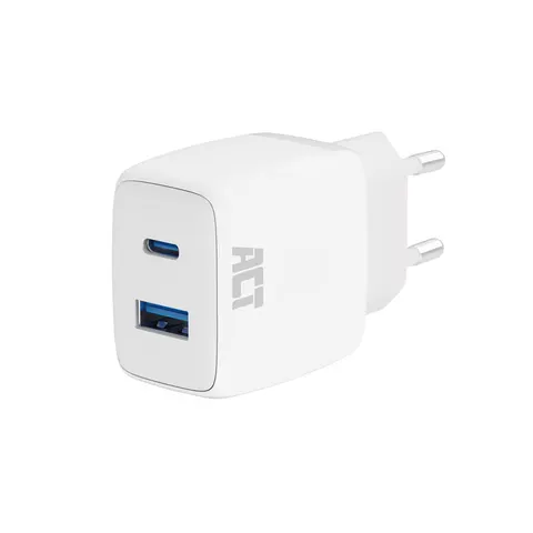Oplader ACT 20w 2-poorts usb a+c wit – afbeelding 1