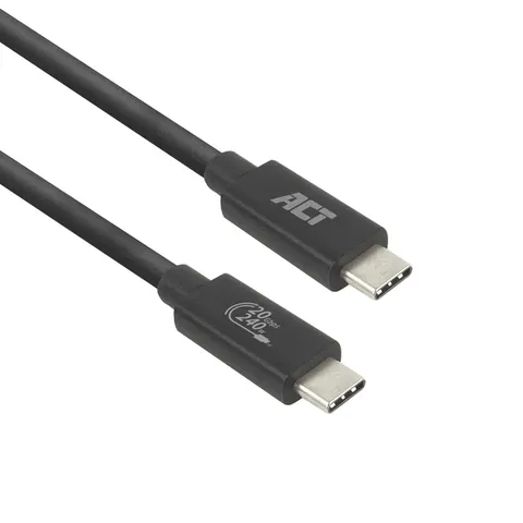 Kabel ACT USB-C 4.0 20Gbps Thunderbolt 3 2m – afbeelding 1
