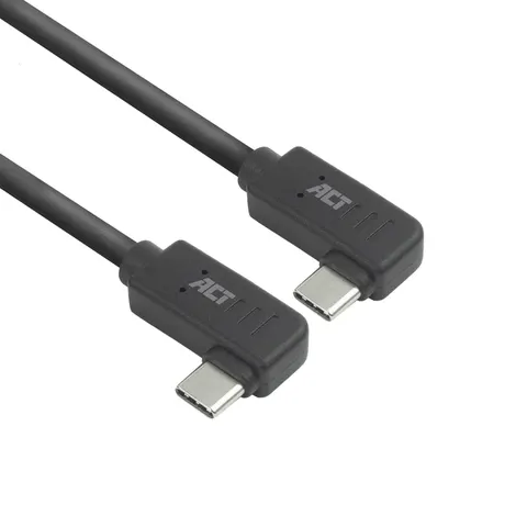 Kabel ACT USB-C hoek links/rechts 10Gbps 2m – afbeelding 1