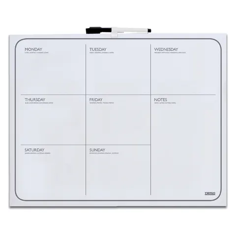 Planbord Desq week 40x50cm magnetisch – afbeelding 1