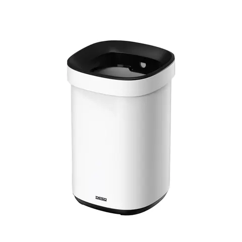 Bureau afvalbak Desq open 20 ltr. metaal wit – afbeelding 1