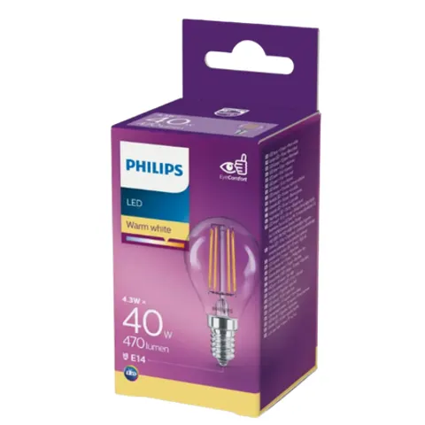Philips Warm White LED-lamp E14 – 40 W – afbeelding 1