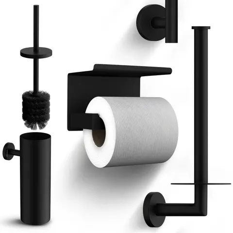Badkameraccessoireset - WC - Zwart – 8720387586844 – afbeelding 1