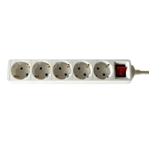 Stekkerdoos BRASQ 5 voudig 3 meter wit – afbeelding 1