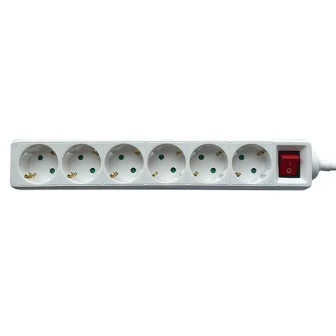 Stekkerdoos BRASQ 6 voudig 1.4 meter wit – afbeelding 1