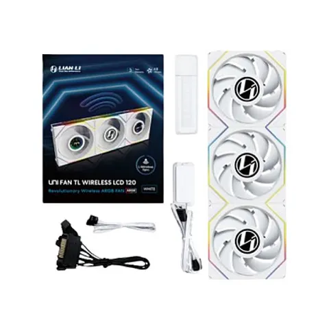 Lian Li 12TLLCD1W3W computer cooling system Computer case Fan 12 cm Wh – image 1