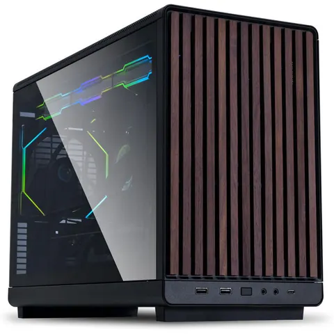 LIAN LI A3 mATX MD Black Glass Side Panel – image 1