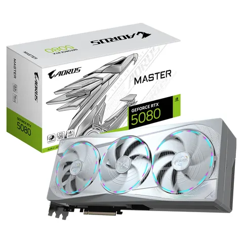 GIGABYTE AORUS GeForce RTX 5080 MASTER ICE 16G Graphics Card – image 1