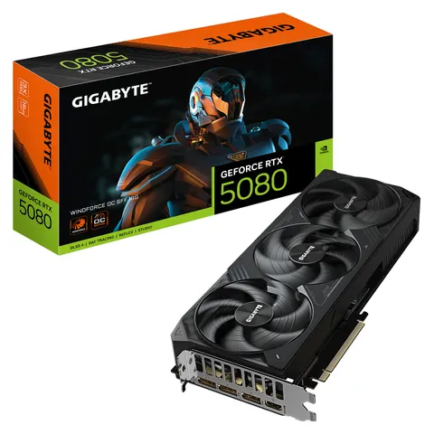 GIGABYTE GeForce RTX 5080 WINDFORCE OC SFF 16G – Schwarz – Bild 1