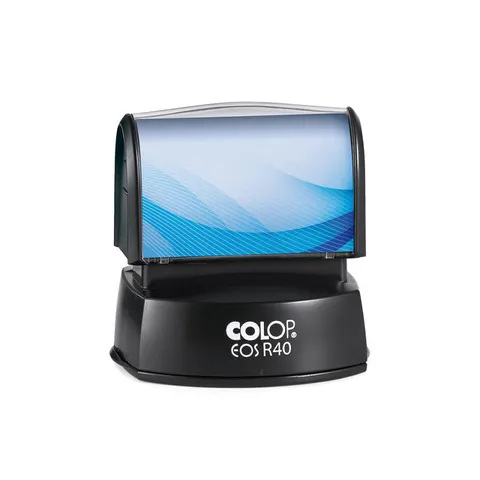 Tekststempel Colop EOS R 40 flashtechnologie met stempelplaat – afbeelding 1
