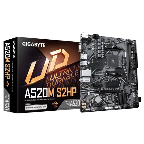 Gigabyte A520M S2HP Placa Base - Socket AM4 - micro ATX - AMD A520 – imagen 1
