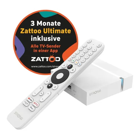 STRONG LEAP-S3+ V2 Ultimate Google TV-Streaming Box (Weiss) – Bild 1