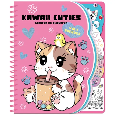 Doeboek Kawaii cuties 4 in 1 – afbeelding 1