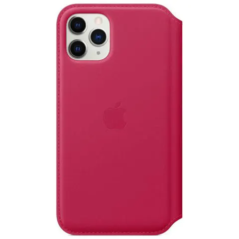 Apple - Leren Folio Hoesje - iPhone 11 Pro - Raspberry – afbeelding 1