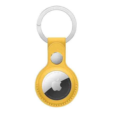 Apple Leather Key Ring voor de Apple AirTag - Meyer Lemon – afbeelding 1