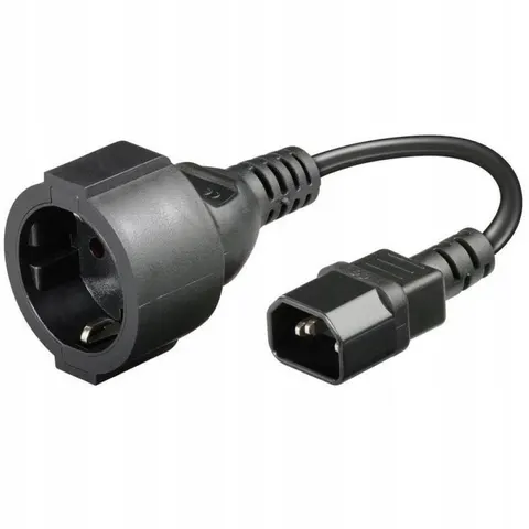 Manhattan Stroomkabeladapter Voor Computer Ups Server C14 Schuko Short – afbeelding 1