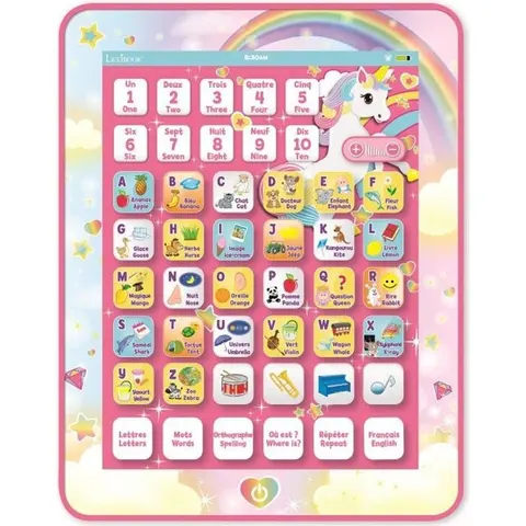 Tablette Éducative bilingue Licorne en français et en anglais – afbeelding 1