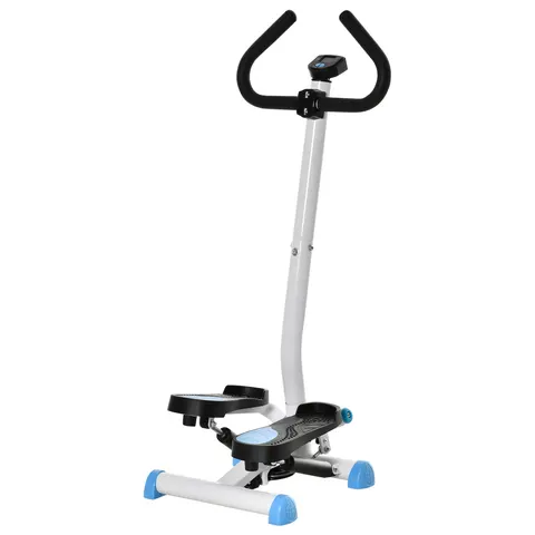 HOMCOM Stepmachine - Staal - 55x44x108cm - Wit – A90263BU – afbeelding 1