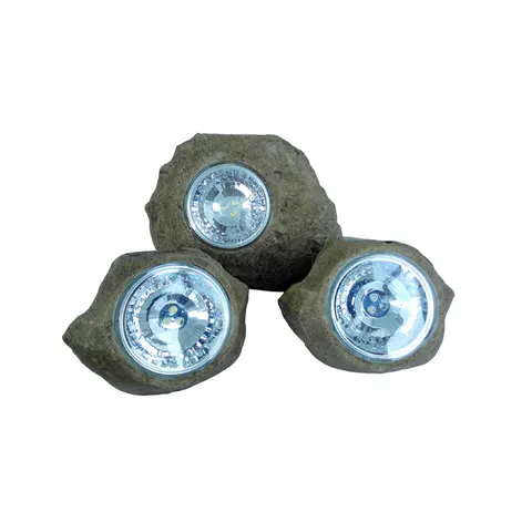 Set van 3 Solar Rocks H14CM ROCKY BROWN – afbeelding 1