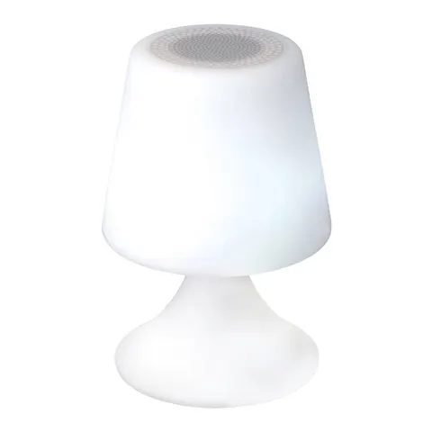 LED-Dekoleuchte Curbi mit Bluetooth-Lautsprecher – weiß – Bild 1